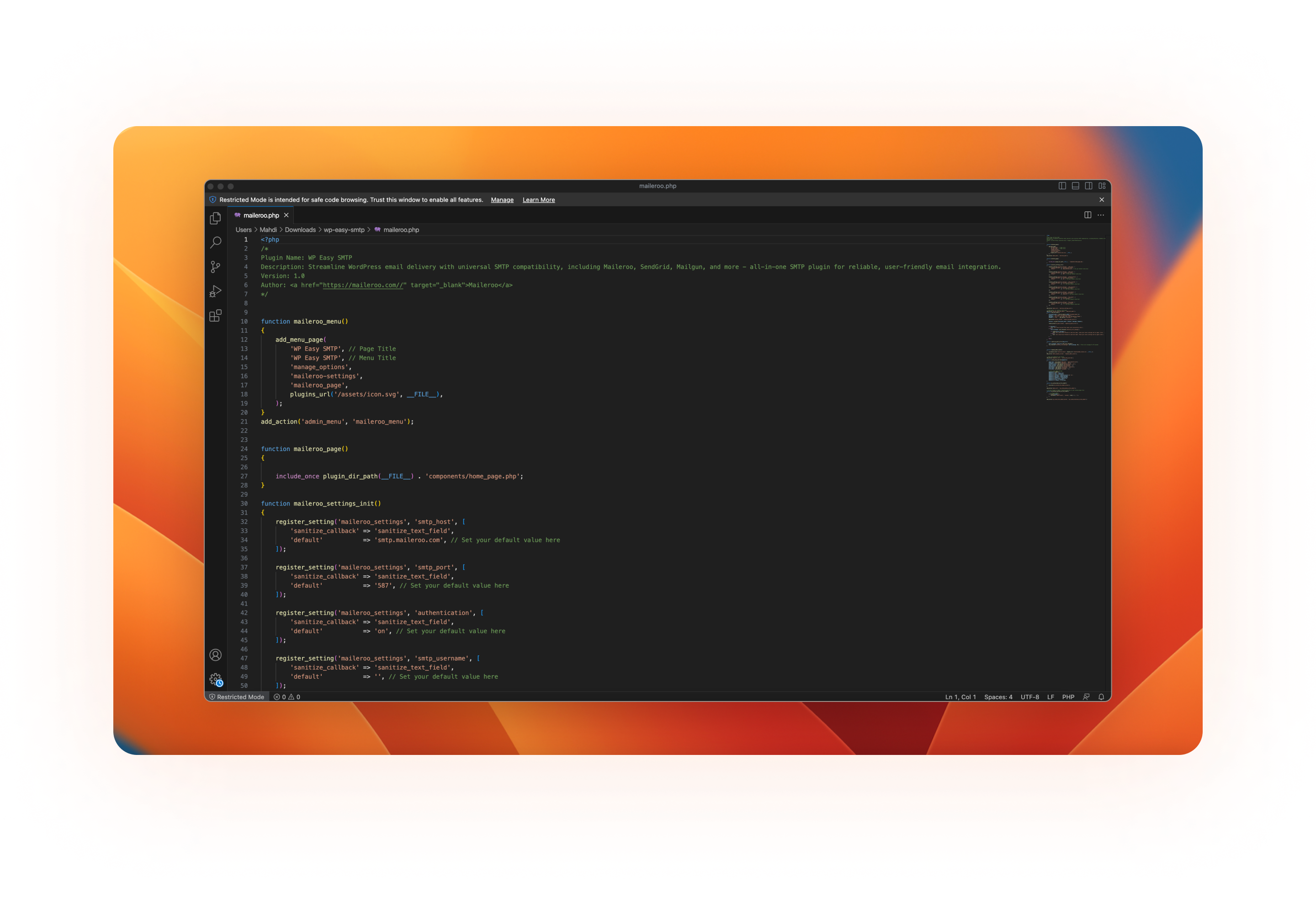 SMTP Plugin Source Code